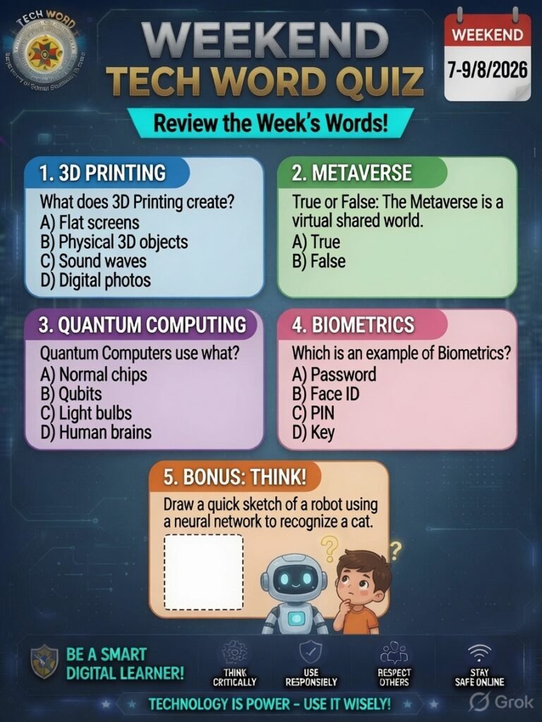 Weekend quiz tech word of the day