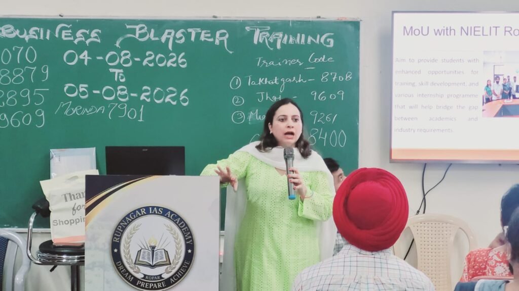 Business Blaster Programme at Government Polytechnic College Rupnagar District-Level Training Day 2 Concludes Successfully