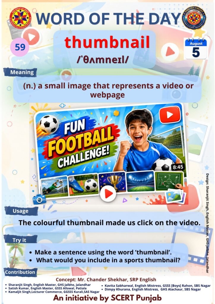 Thumbnail word of the day