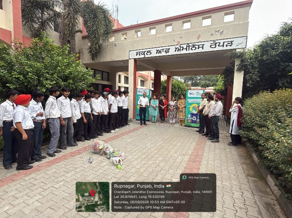 Bottles for Change Campaign Promotes Plastic Waste Segregation in 5 Rupnagar Schools