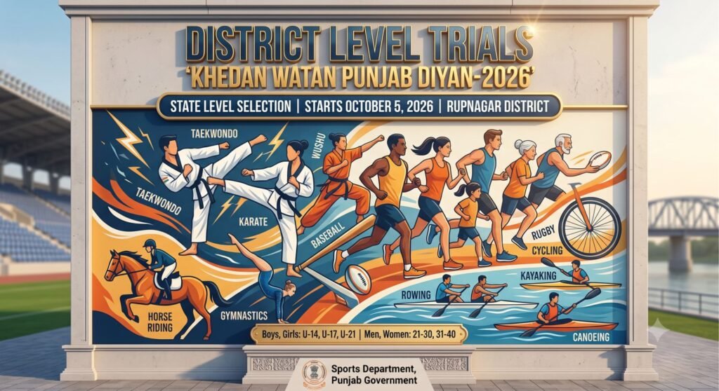 District-Level Trials for Khedan Vatan Punjab Diyan-2026 State-Level Competitions from October 5