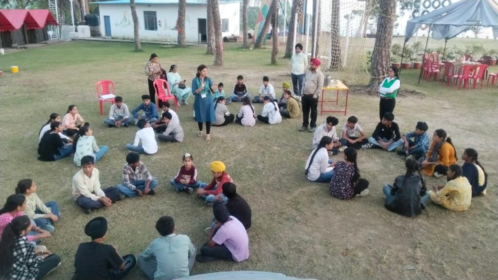 Students went trekking on the second day of the nature camp