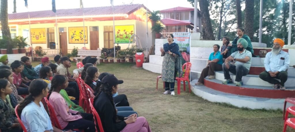 Students went trekking on the second day of the nature camp, principal sandeep kaur
